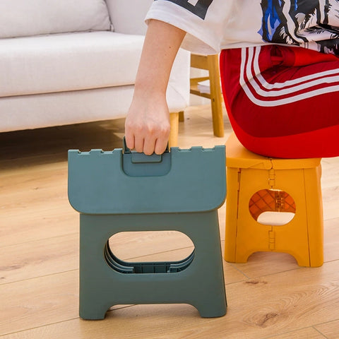 Train Maza Folding Stool Portable Plastic Kindergarten Home Subway Folding Stool Outdoor Small Bench