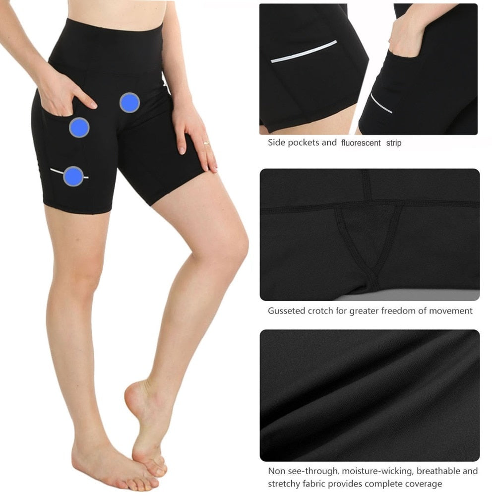 Workout Sport Shorts Frauen Sommer Elastische Taille Schnell Trocknend Gym Yoga Shorts Weibliche Fitness Laufhose Weibliche