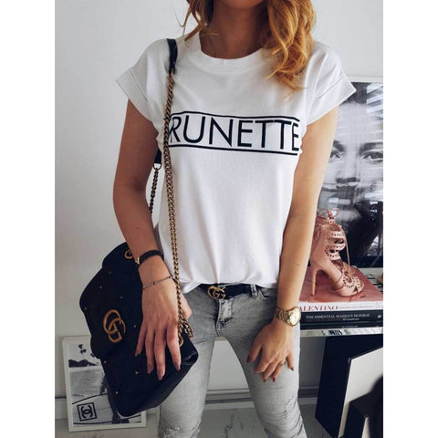 Short Sleeve Basic Tee Shirt Summer Casual Tops Hipster Tumblr Harajuku Brand Blouse Women's Clothing