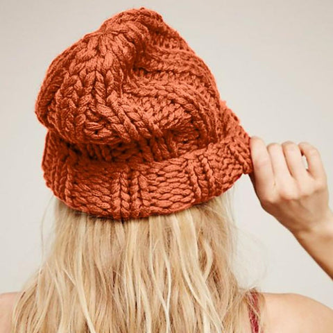 Winter Women Hat New Autumn Faux Fur Female Warm Cap Knitted Beanie Girl Hats Woman Bonnet Femme Chunky Thick Stretchy Hats