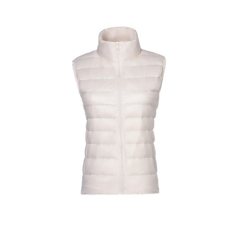 New Women Sleeveless Women's Ultra Light Down Vests Slim Jacket Girl Gilet Plus Lightweight Windproof Warm Waistcoat