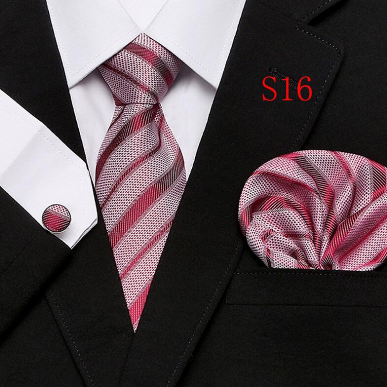 Tie Set Floral  Ties and Handkerchiefs Cufflinks Set