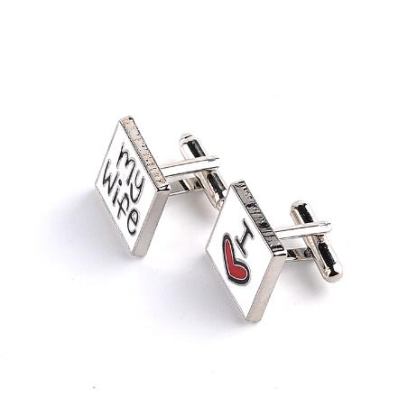 Fashion Cufflinks I Love My Wife Design