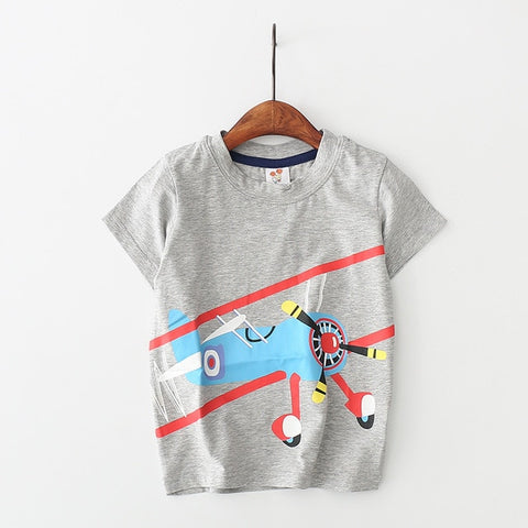 Summer Baby Boys T Shirt Cotton Short Sleeve T Shirt Tops Tees For Boy Kids Tops Baby Children Clothes 2-8 Year