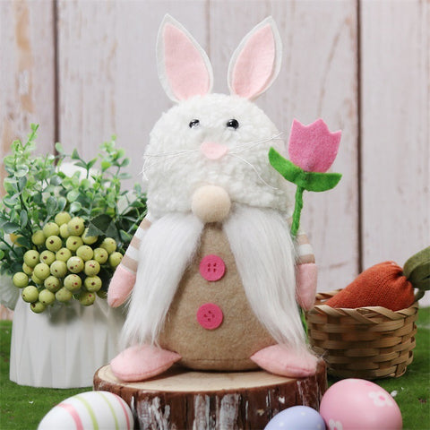 Nuevo Adorno de muñeco de conejito de Pascua, muñeco de Gnomo, decoraciones navideñas, regalos