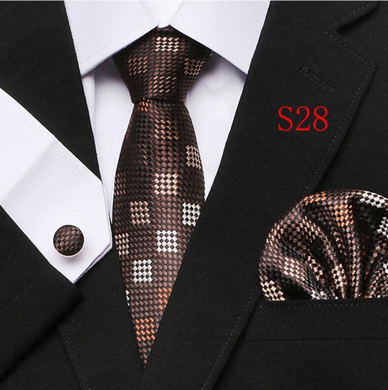 Tie Set Floral  Ties and Handkerchiefs Cufflinks Set