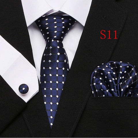 Tie Set Floral  Ties and Handkerchiefs Cufflinks Set