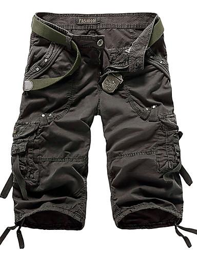 Hombre Cargo Shorts Pantalones - Un Color 