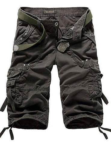 Men's Cargo Shorts Pants - Solid Colored