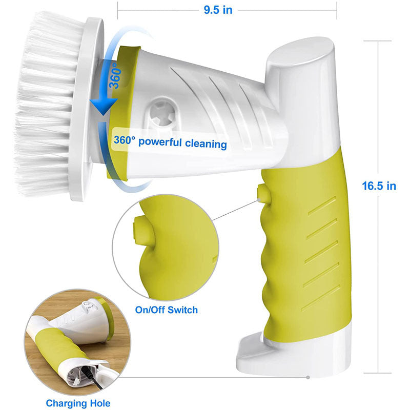 Cepillo eléctrico de mano para lavavajillas, cepillo creativo para limpieza de bañera, fregona rotativa de carga para cocina y hogar