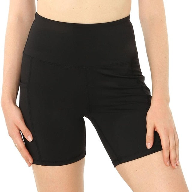 Workout Sport Shorts Women Summer Elastic Waist Quick Dry Gym Yoga Shorts Female Fitness Running Shorts Female