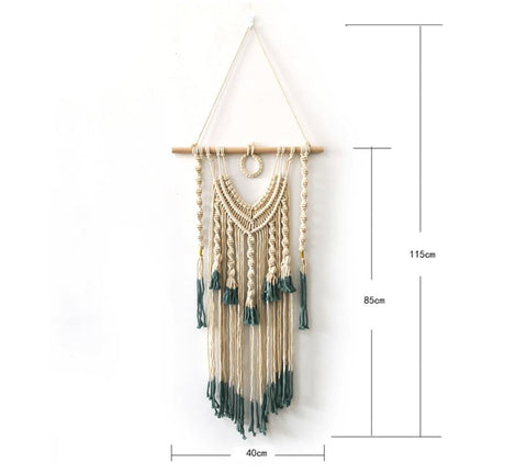 Atrapasueños de macramé para colgar en la pared tejido, colgante de pared grande sobre la cama, decoración de pared neutra, tapiz bohemio para decoración del hogar, colgante de pared