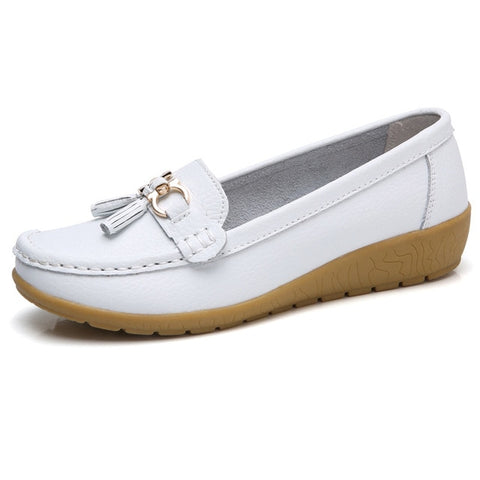 Spring Flats Women Shoes Loafers Genuine Leather Women Flats Slip On Women's Loafers Female Moccasins Shoes