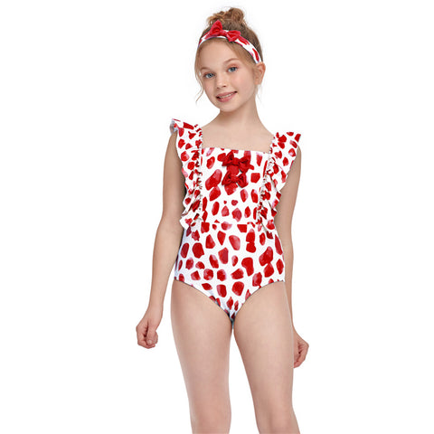 New One Piece Flash Girls Swimwear New Children Swimwear