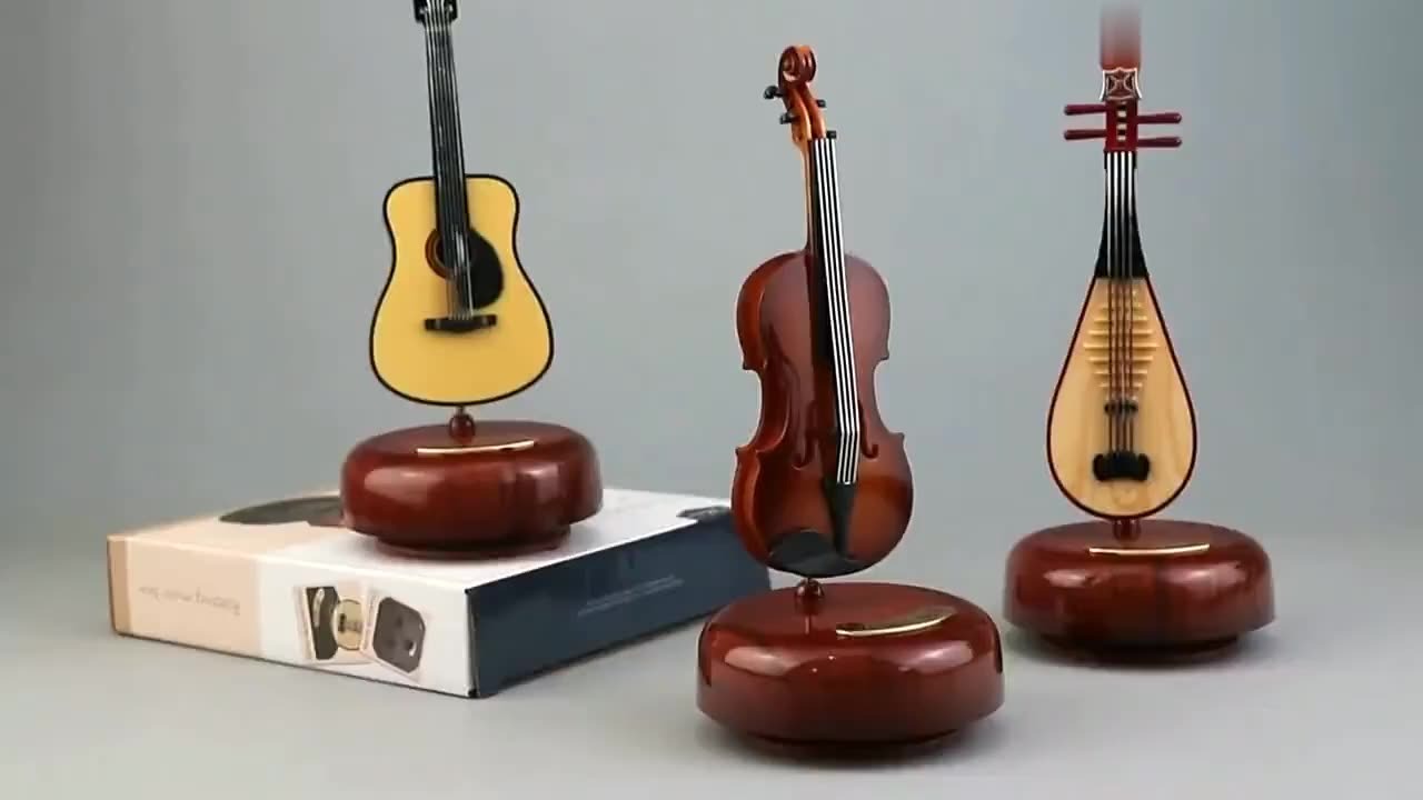 Rotierende Spieluhr Gitarre Violine Oktavbox Geburtstagsgeschenk Mädchen Urlaubsgeschenk Wohnzimmer Kreative Ornamente