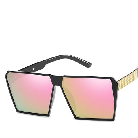 Square Oversized Sunglasses New Reflective Sunglasses Men Women Sunglasses