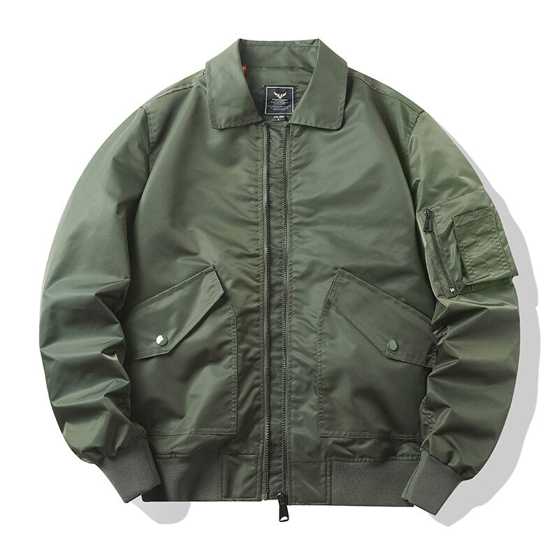 Nueva chaqueta Bomber de invierno para hombre, abrigo de la Fuerza Aérea de piloto Ma1 de béisbol con cuello vuelto, chaquetas de abrigo gruesas y cálidas para otoño, 4XL 