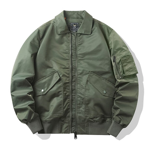 Nueva chaqueta Bomber de invierno para hombre, abrigo de la Fuerza Aérea de piloto Ma1 de béisbol con cuello vuelto, chaquetas de abrigo gruesas y cálidas para otoño, 4XL 