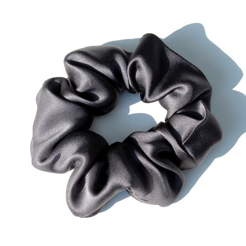 Pure Silk Large Scrunchies Ropes Hair Bands Ties Elastics Ponytail Holders for Women Girls Hair Accessories 19 Momme 3.5CM