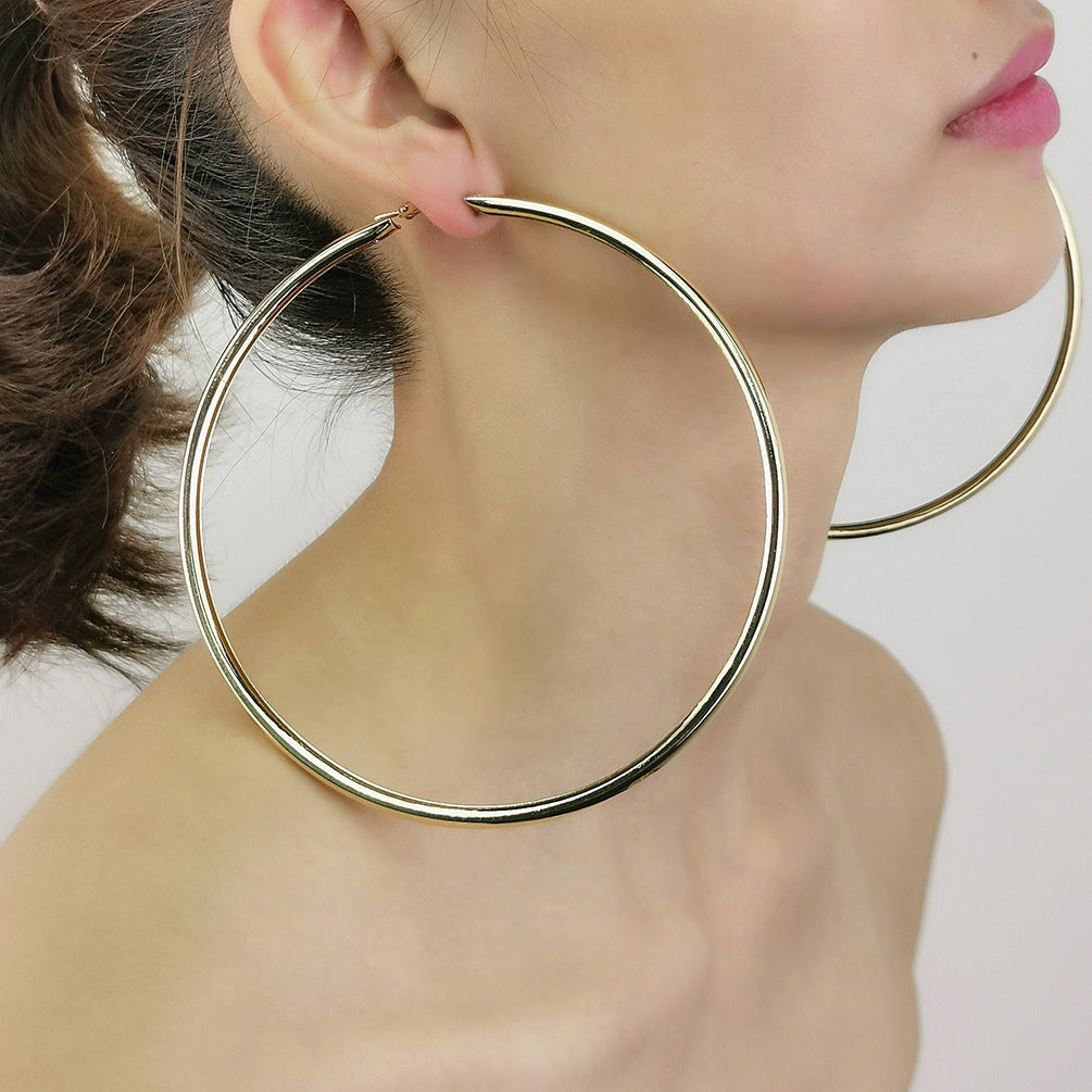 New Exaggerated Fashion Jewelry Large Hoop Earrings 120mm Diameter Large Hoop Earrings Accessories