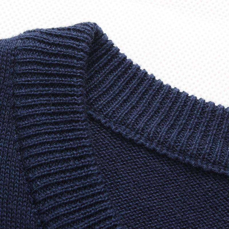 Sweate Casual Pullover Men Autumn Round Neck Patchwork Knitted Brand Male Sweaters