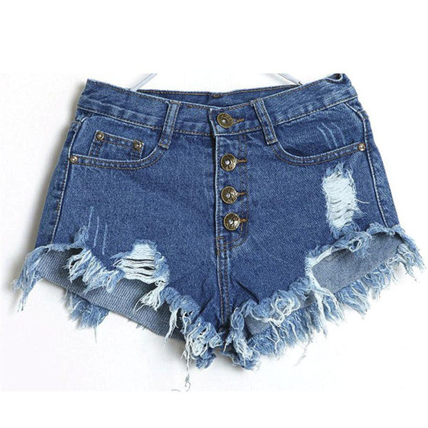 Vintage High Waist Shorts Slim Fit Denim Jeans