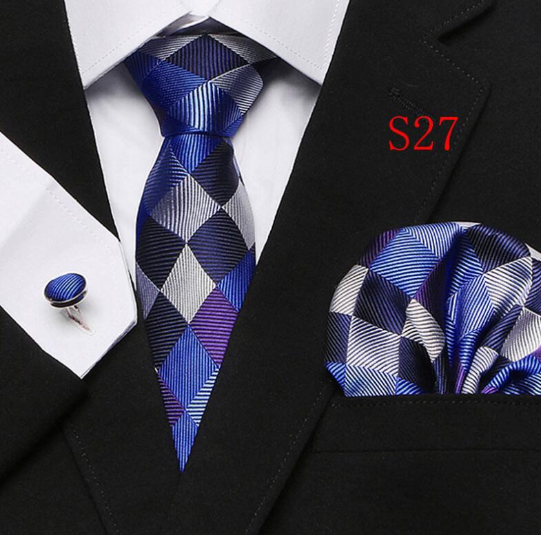 Tie Set Floral  Ties and Handkerchiefs Cufflinks Set