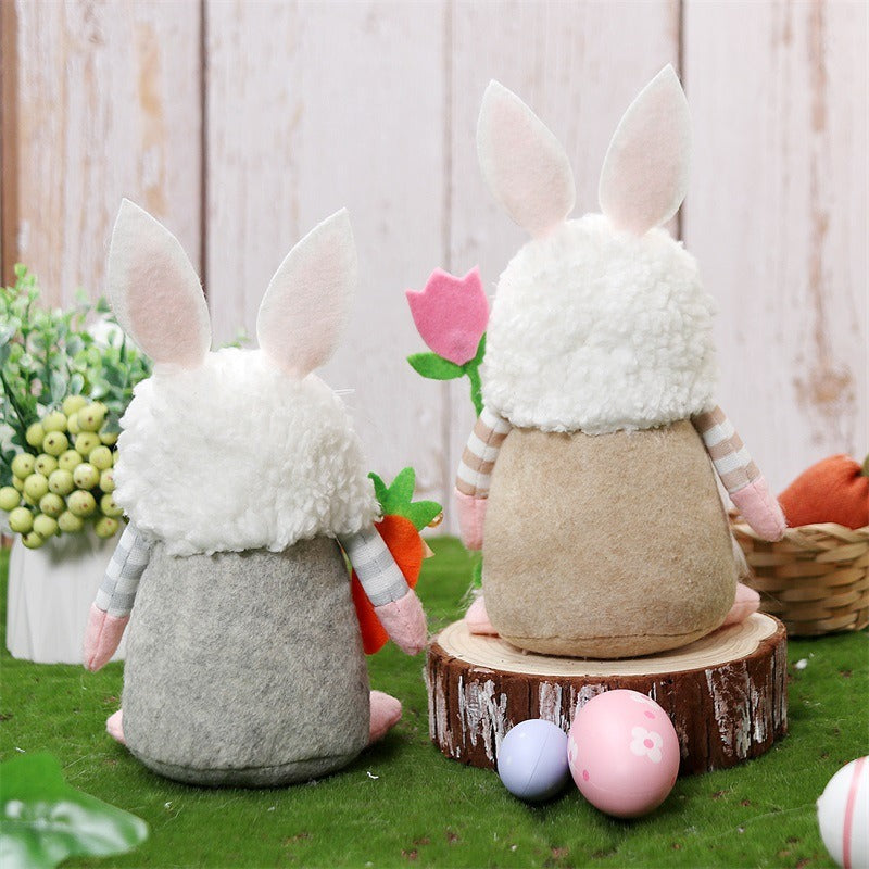 Nuevo Adorno de muñeco de conejito de Pascua, muñeco de Gnomo, decoraciones navideñas, regalos