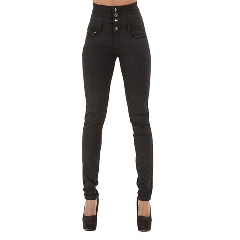 Primavera Verano mujer skinny jeans pantalones de pitillo vaqueros de marca superior pantalones vaqueros elásticos pantalones de cintura alta mujeres pantalones vaqueros de cintura alta