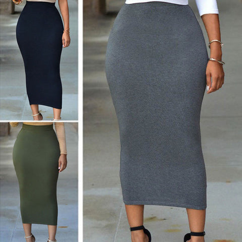 Women Ladies Sexy Skirt Bandge Bodycon High Waist Pencil Bodycon Maxi Skirt Long Skirts