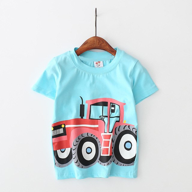 Summer Baby Boys T Shirt Cotton Short Sleeve T Shirt Tops Tees For Boy Kids Tops Baby Children Clothes 2-8 Year