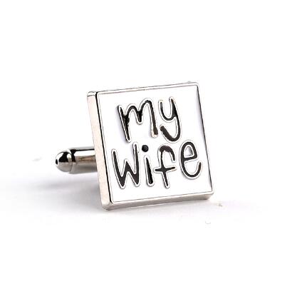 Fashion Cufflinks I Love My Wife Design