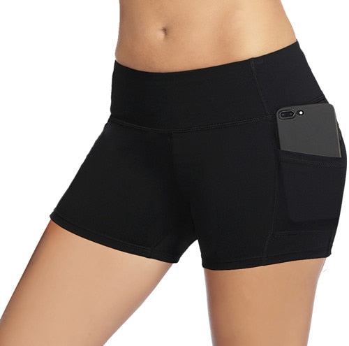 Workout Sport Shorts Frauen Sommer Elastische Taille Schnell Trocknend Gym Yoga Shorts Weibliche Fitness Laufhose Weibliche