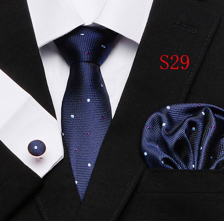 Tie Set Floral  Ties and Handkerchiefs Cufflinks Set