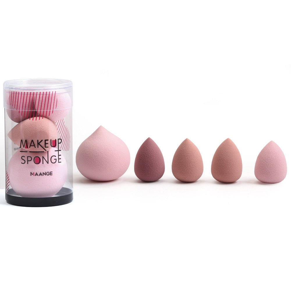 5Pcs Cosmetic Puff Makeup Sponge Set Blender Makeup Tools Beauty Face Foundation Blending for Liquid Cream and Powder New