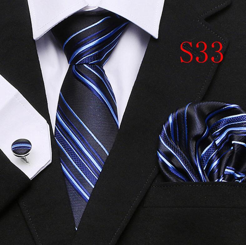 Tie Set Floral  Ties and Handkerchiefs Cufflinks Set