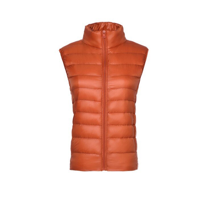 New Women Sleeveless Women's Ultra Light Down Vests Slim Jacket Girl Gilet Plus Lightweight Windproof Warm Waistcoat