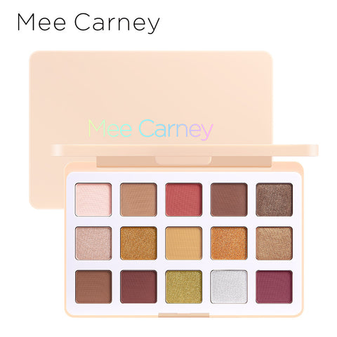 Mee Carney Dreamy Genki Girl Paleta de sombras de ojos de 15 colores Paleta de sombras de ojos mate con brillo nacarado MC08