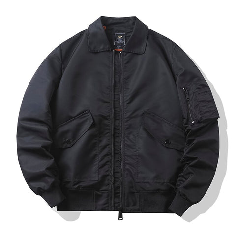 Nueva chaqueta Bomber de invierno para hombre, abrigo de la Fuerza Aérea de piloto Ma1 de béisbol con cuello vuelto, chaquetas de abrigo gruesas y cálidas para otoño, 4XL 