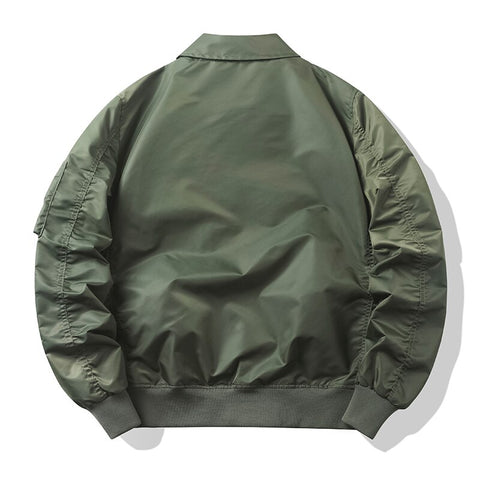 Nueva chaqueta Bomber de invierno para hombre, abrigo de la Fuerza Aérea de piloto Ma1 de béisbol con cuello vuelto, chaquetas de abrigo gruesas y cálidas para otoño, 4XL 