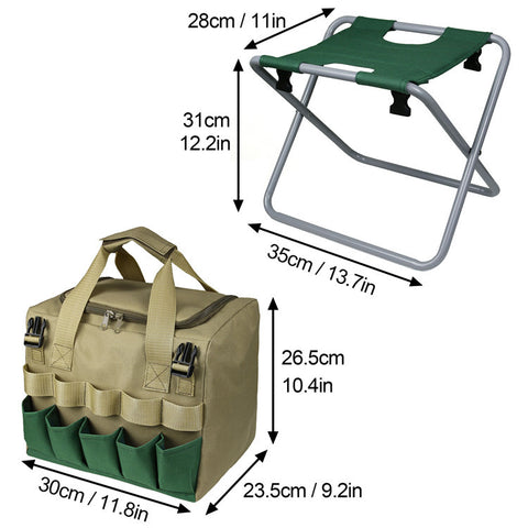 Detachable and foldable large capacity garden folding stool Fishing stool Garden tools folding stool