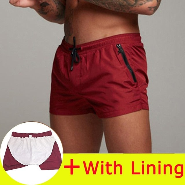 Neue Herren Badeanzug Sexy Bademode Männer Schwimmen Shorts Männer Briefs Strand Shorts Sport Anzüge Surf Board Shorts Männer Badehose 