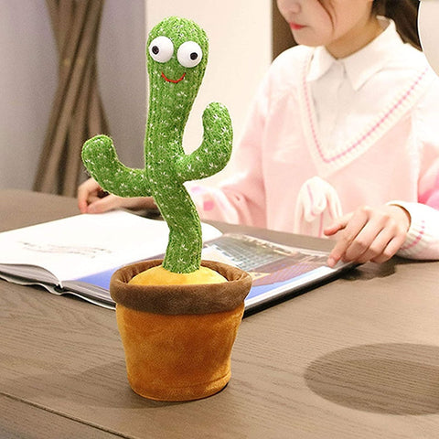 Cactus bailando, juguete de peluche electrónico, muñeco de peluche suave, Cactus para bebés que puede cantar y bailar con voz, juguete interactivo Bled Stark para chico 