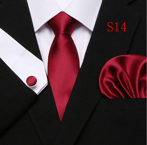 Tie Set Floral  Ties and Handkerchiefs Cufflinks Set