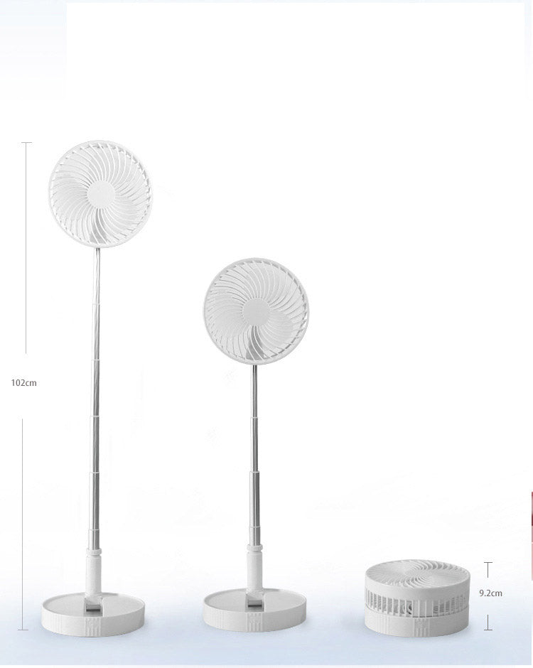 Ventilador eléctrico plegable telescópico de escritorio para el hogar, práctico ventilador eléctrico silencioso con carga USB para dormitorio