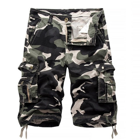 Pantalones cortos Cargo para hombre, pantalones cortos militares de camuflaje de alto diseño, prendas de vestir de verano para hombre, pantalones cortos casuales de camuflaje Cargo de Hip Hop para hombre