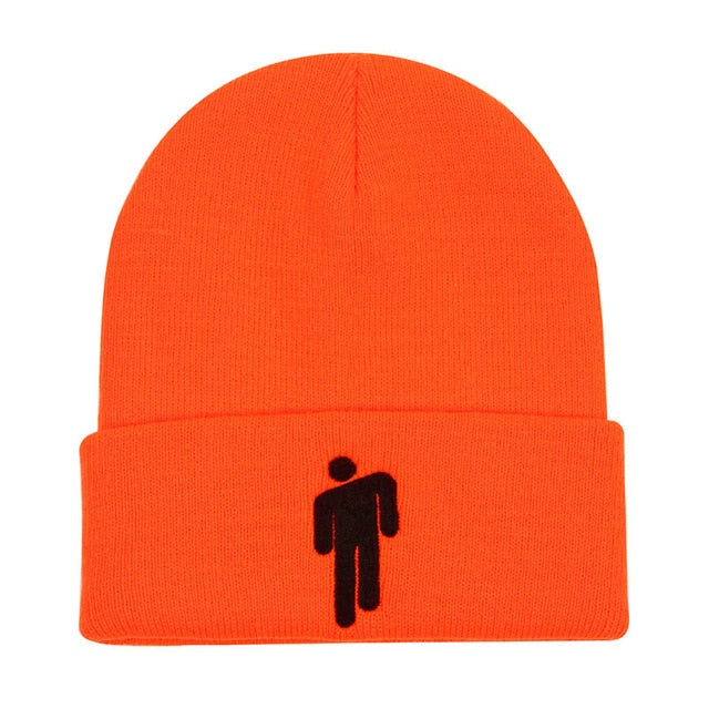 Gorro bordado Billie Eilish para mujer y hombre, gorros de invierno cálidos tejidos para mujer y hombre, gorros informales lisos de Hip-hop con puños