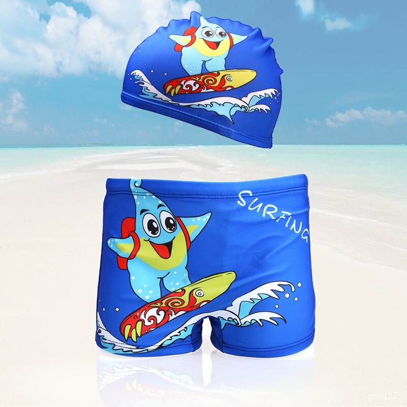 Baby Boy Swimming Trunks dinosaur fish Print Cartoon Bathing Suit Children Swim Shorts Kids Toddler Beach Swimwear Pool Shorts