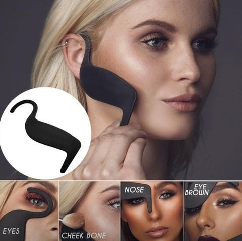 Plantilla de contorno de maquillaje mágico, herramienta para delinear ojos, tarjeta, mejillas, ojos, nariz, modelos, moldeador de cara, bronceador, corrector, herramientas de maquillaje de contorno