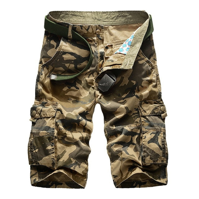 Pantalones cortos Cargo para hombre, pantalones cortos militares de camuflaje de alto diseño, prendas de vestir de verano para hombre, pantalones cortos casuales de camuflaje Cargo de Hip Hop para hombre